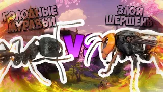 МУРАВЬИ-ЖНЕЦЫ против ШЕРШНЯ в МУРАВЬИНОЙ ФЕРМЕ. Ants VS Hornet | Messor Structor VS Vespa Crabro.