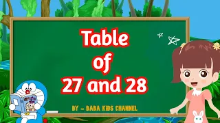 Table of 27 and 28 | Table of 27 | Table of 28 | 27 and 28 table | 27 aur 28 ka table | 27 28 Pahada