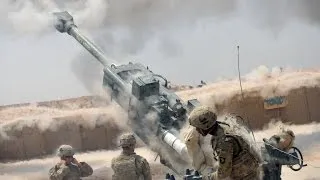 US SOLDIERS IN IRAQ 2016 - M777 HOWITZERS HEAVY FIRE MISSIONS