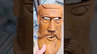 Florida thrift store finds, an unusual carved wood mask