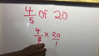 Fraction: 4/5 of 20 Solved Easily