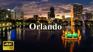 Orlando Florida At Night in 4k by Drone