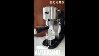 Americano Coffee with Delonghi Dedica EC685 #Shorts