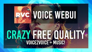 INSANE NEW FREE AI SINGER/VOICE CHANGER | Voice2Voice + Music | RVC (Voice Conversion WebUI)