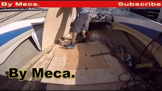How to fix a rotten boat floor. | How to Repair  Boat Sun Deck