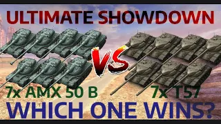 7x T57 vs 7x AMX 50 B - ULTIMATE SHOWDOWN!! (Which One Wins?) | WOT BLITZ