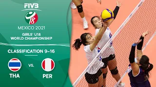 THA vs. PER -  Class. 9-16 | Full Game | Girls U18 Volleyball World Champs 2021