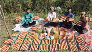 1,000 Eggs Korma & Rice For Another Village People - Pumpkin Mixed Eggs Curry Cooking By Boys