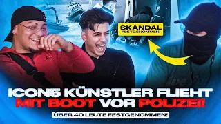 SKANDAL FLÜCHTET VOR POLIZEI AUF BOOT 😂 (Über 40 Leute festgenommen) | Icon 5