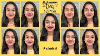 MyGlamm LIT Liquid Matte Lipstick Review and Swatches on Dusky/Brown skintone - NC45