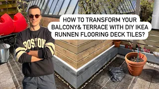 Install IKEA Runnen Deck Tiles on Balcony & Terrace DIY Flooring & Balcony Transformation