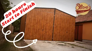 Metal Garage Build / Full Time Lapse