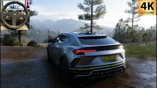 Lamborghini Urus - Forza Horizon 5 |  Steering Wheel Gameplay [4K]