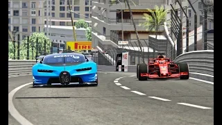 Ferrari F1 2018 vs Bugatti Vision Gran Turismo - Monaco