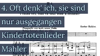 Oft denk' ich, sie sind nur ausgegangen Piano Accompaniment Kindertotenlieder Mahler Karaoke