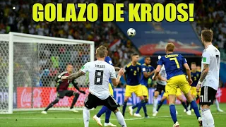 Terrible Golazo de Kroos que salva a Alemania contra Suecia! |Gol de Kroos desde todos los  ángulos