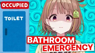 Yuuhi's Bathroom Emergency (Sendo Yuuhi / VSPO) [Eng Subs]