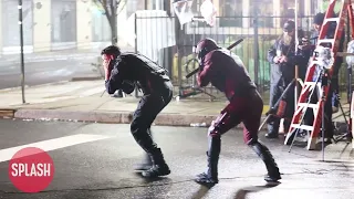 The Punisher And The Daredevil Film Action Scene For "Daredevil Born Again" - 02 Apr 2024