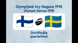 OH Nagano 1998, lední hokej, FIN-SWE (čtvrtfinále)