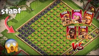 200+ Cannon vs max ground super troops 100x [GAMER ROBIN] 😱🔥 #coc #experiment