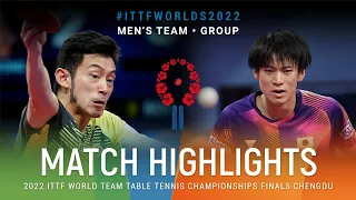 Highlights | Wong Chun Ting (HKG) vs Togami Shunsuke (JPN) | MT Grps | #ITTFWorlds2022