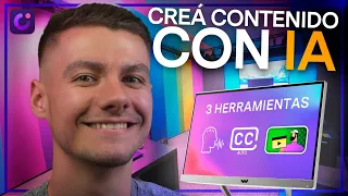 3 Herramientas PODEROSAS de Inteligencia Artificial para Crear Contenido Fácil I Edita Videos con IA