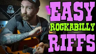 4 Easy Rockabilly Riffs And An Introduction To The 12 Bar Blues - Guitar Lesson With Backing Track