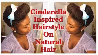 Cinderella Inspired Updo On Natural Hair