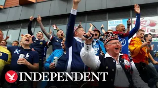 Scotland fans party in London ahead of England Euros clash