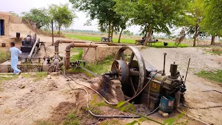 Amazing Starting Desi Old Black Engine | Ruston Hornsby Engine | Tube well Agriculture in Pakistan