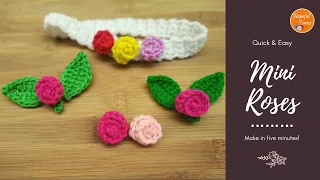 Quick & Easy Small Crochet Rose Flower in Minutes | Beginner Friendly