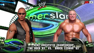 Full Match - Brock Lesnar '03 vs. The Rock '03: WWE Undisputed Championship: SummerSlam|WWE 2K23