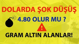 DOLAR ŞOK DÜŞÜŞÜ ! GRAM ALTIN TUTANLAR! BİTCOİN!