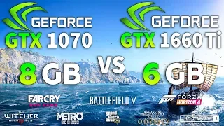 GTX 1660 Ti vs GTX 1070 Test in 8 Games