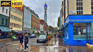 ☔️ 1 Hour of London Rain 🌧️ Walking the Wet Streets of London [4K HDR]