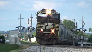 CP 261 with rail cars at Bettendorf and a monster sand train 2x2x1 at Riverdale August 26, 2022