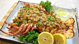 Stuffed Lobster - Creamy Shrimp, Scallops and Crab Meat - PoorMansGourmet