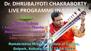 Dr. Dhrubajyoti Chakraborty  Live Programme in Sitar: Ramakrishna Mission Institute of Culture,