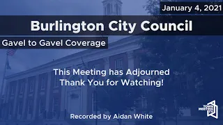 1/4/2021 - Burlington Board of Finance (5:00pm) and City Council (7:00pm)