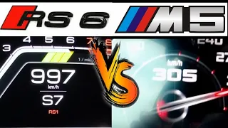 LEGENDARY RACE / RS6 2020 VS BMW M5 F90 2020 / Acceleration & sound / Drag Race 0-300 km/h