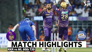 KKR vs MI 60th Match IPL 2024 Highlights | IPL Highlights 2024 | KKR vs MI Highlights 2024