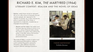 A Lecture on Richard E. Kim's The Martyred, Part One