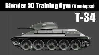 Blender 3D Modeling T-34 Tank Timelapse