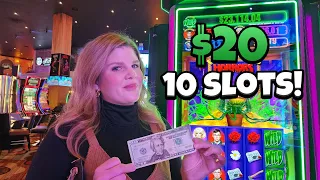 I Put $20 into 10 Different Slots at NYNY in Las Vegas... This is What Happened! 🙀