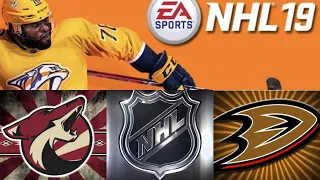 NHL 19 season mode: Arizona Coyotes vs Anaheim Ducks (Xbox One HD) [1080p60FPS]