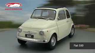 ck-modelcars-video: Fiat 500 Baujahr 1968 creme weiß 1:12 KK-Scale