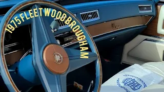 🐳 Classy 1975 Cadillac Fleetwood Brougham Gossamer Blue White Interior #fleetwood #brougham