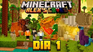 SOBREVIVENDO 100 DIAS em TRIO NA CAVERNA do ALEX'S CAVES do MINECRAFT