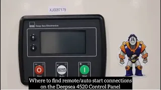 Where to find remote/auto start connections on the Deep Sea Electronics DSE4520 Control Panel