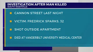 Homicide investigation underway after man shot, killed in South Nashville